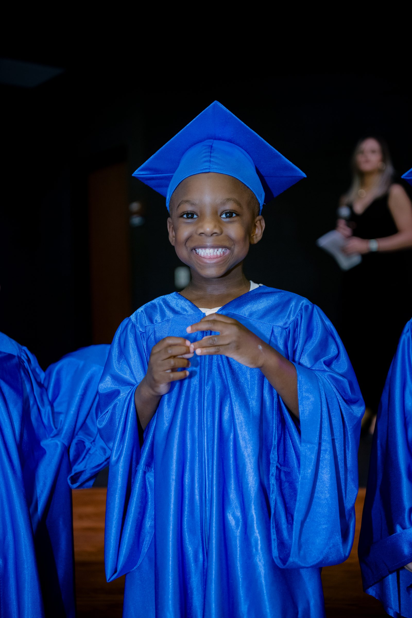 A proud MyPlace graduate at the 2024 Cinco Ranch graduation in Katy, TX