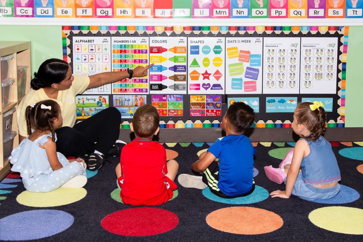 Children learning songs and language together at MyPlace in Katy, TX